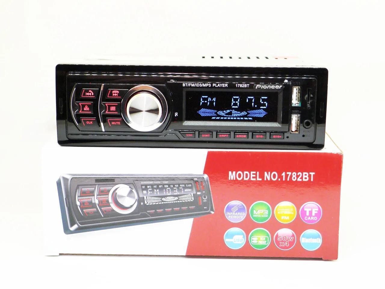 

Автомагнитола 1DIN MP3 1782BT (1USB, 2USB-зарядка, TF card, bluetooth)