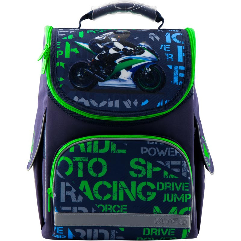 

Рюкзак школьный каркасный Kite Education Racing 35x25x13 см 11 л Темно-синий (K19-501S-12)