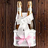 Кошик для пляшок шампанського на 2 пляшки, світло-рожевий колір (арт. BFB-14)