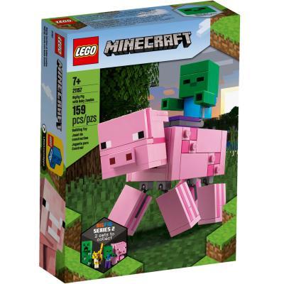 Конструктор LEGO Minecraft Большие фигурки Minecraft, Свинья и Зомби-р