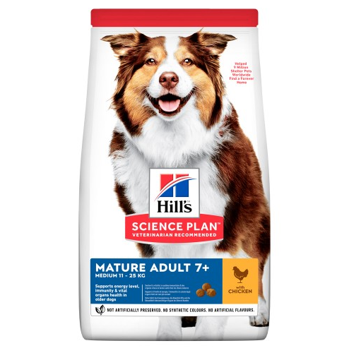 

Сухой корм Hills (Хилс) Canine Mature Adult Active Longevity Medium для собак средних пород старше 7 лет с