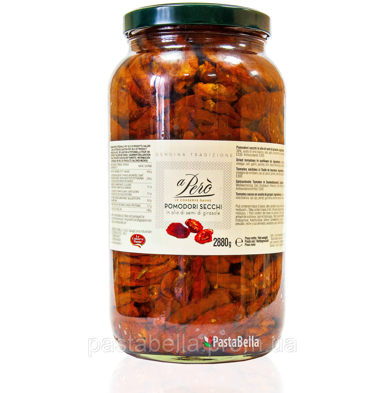 

Итальянские Вяленые томаты в масле - "Pomodori secchi in olio" 2880g "aPerò" 3100мл