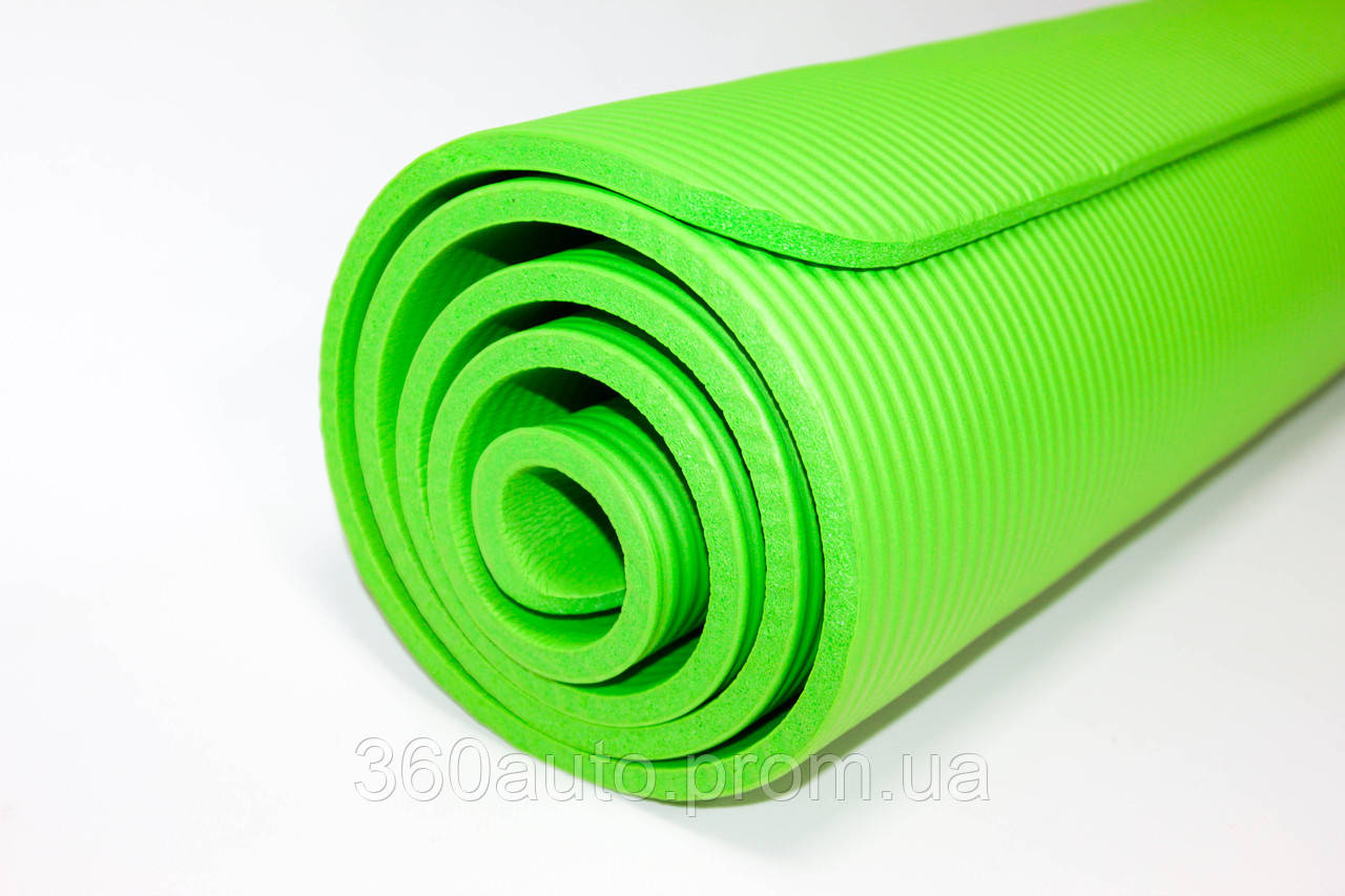 

Коврик для йоги и фитнеса LifeSport Yoga Mat 183x61cm 10mm NBR - зеленый