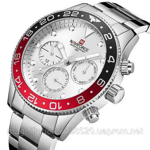 

Naviforce NF9147 Silver-White-Red