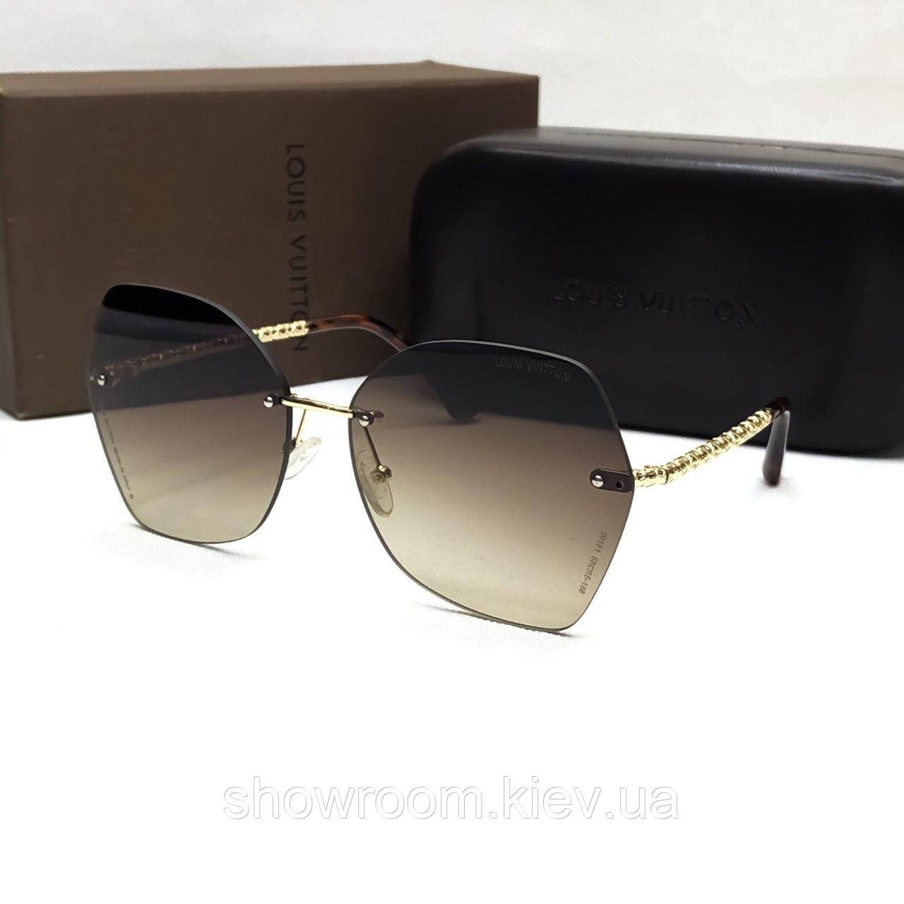 Жіночі сонцезахисні окуляри в стилі Louis Vuitton (2015) brown
