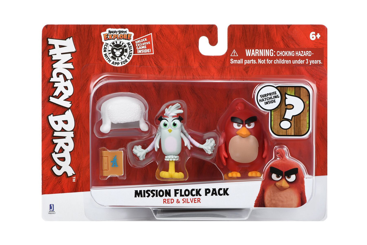 

Игровая фигурка Jazwares Angry Birds ANB Mission Flock Ред и Сильвер