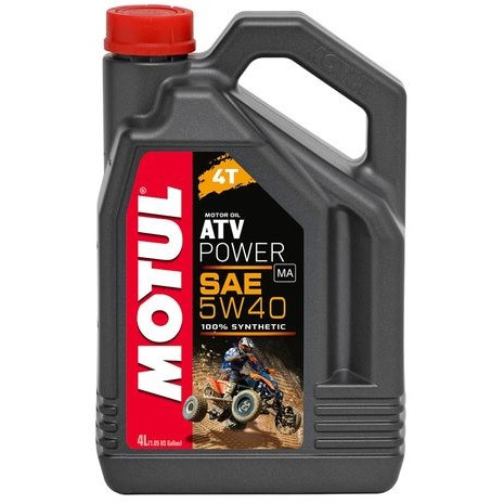 

Масло для 4-х тактных двигателей 100% синтетическое MOTUL ATV Power 4T SAE 5W40 4л. 105898/850641