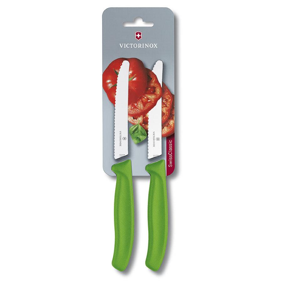 

Нож кухонный Victorinox SwissClassic Tomato & Sausage лезвие 11см 2шт (блистер)