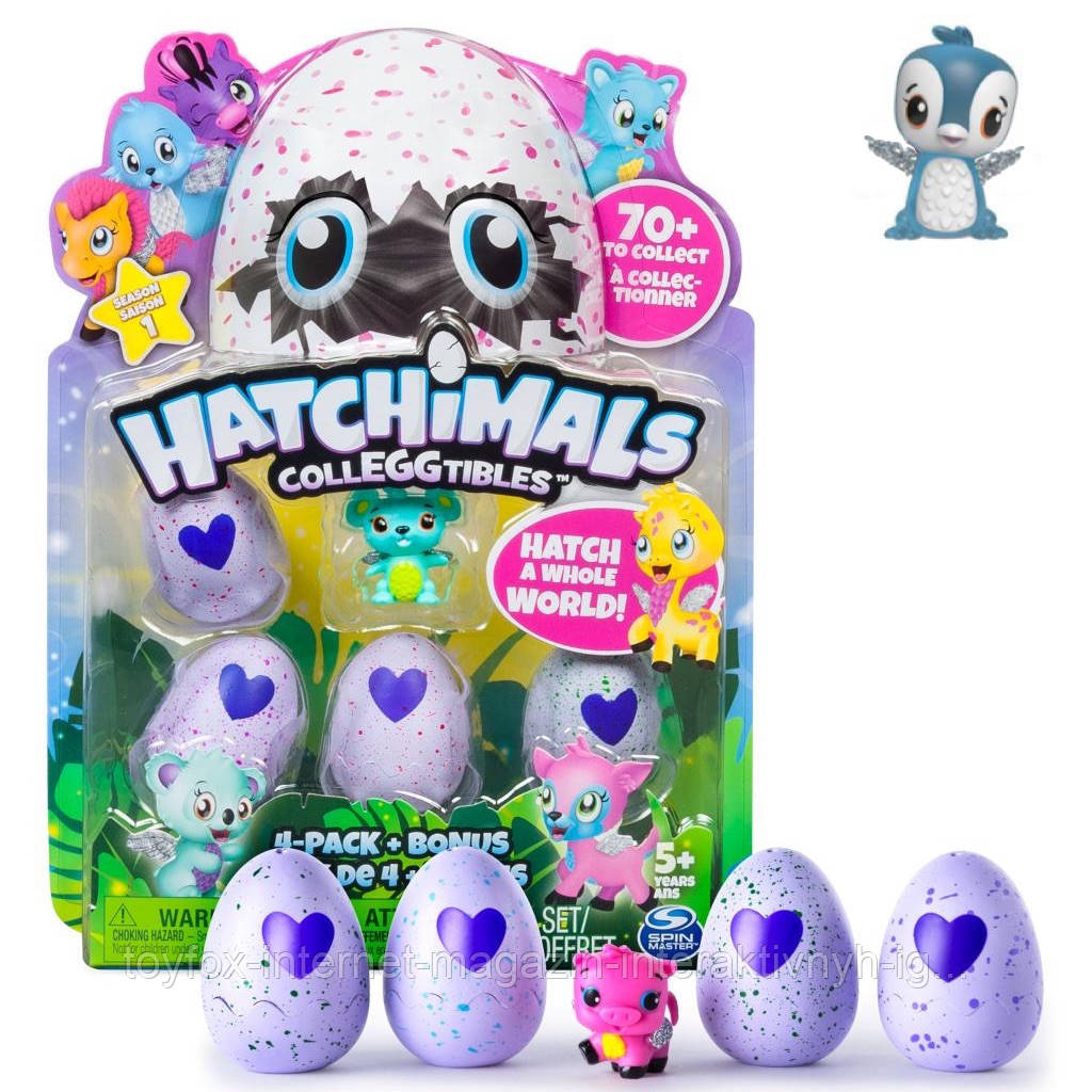 

Набор фигурок Hatchimals 4в1+ фигурка Пингвина - CollEGGtibles, Series1, Spin Master (SM19104)