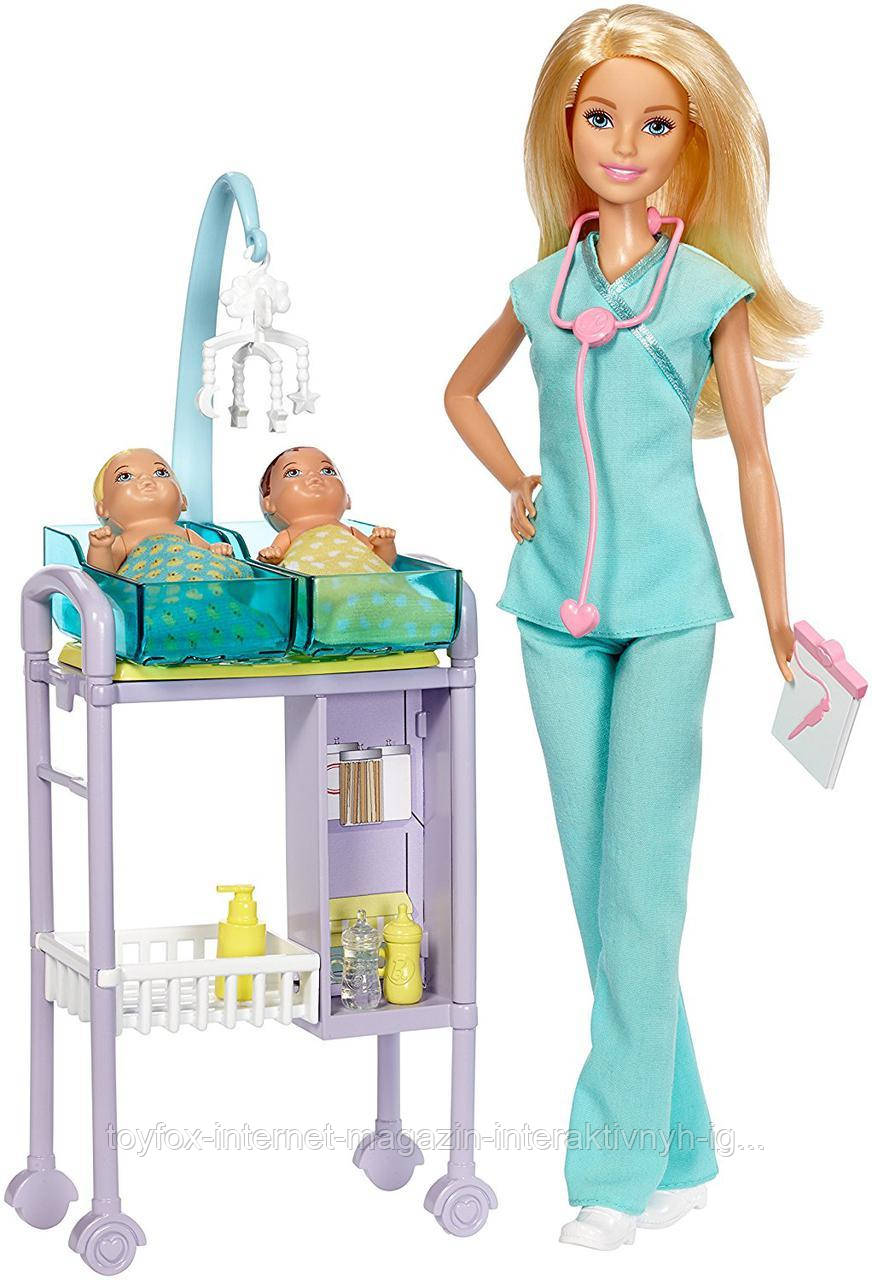 

Кукольный набор игровой Кукла Барби Карьера Детский Доктор - Barbie Careers Baby Doctor Playset