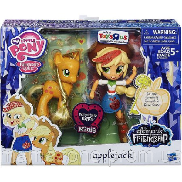 

Игровой набор Эплджек пони и кукла Моя Маленькая Пони - My Little Pony Applejack Pony and Doll Set, Hasbro