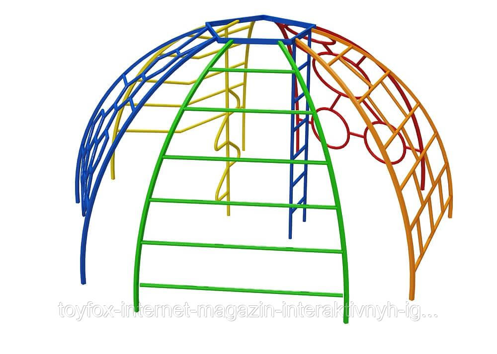 

Элемент оборудования для спортивных уличных площадок Комплекс-рукоход Сфера Семь элементов 362х344х169 см