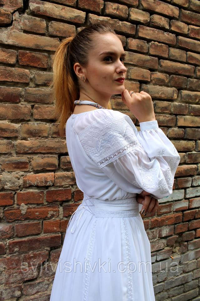 Жіноча вишита сукня білим по білому "Весільна" купити недорого від  українського виробника в інтернет-магазині ❰❰Торгова марка СВІТ ВИШИВКИ❱❱