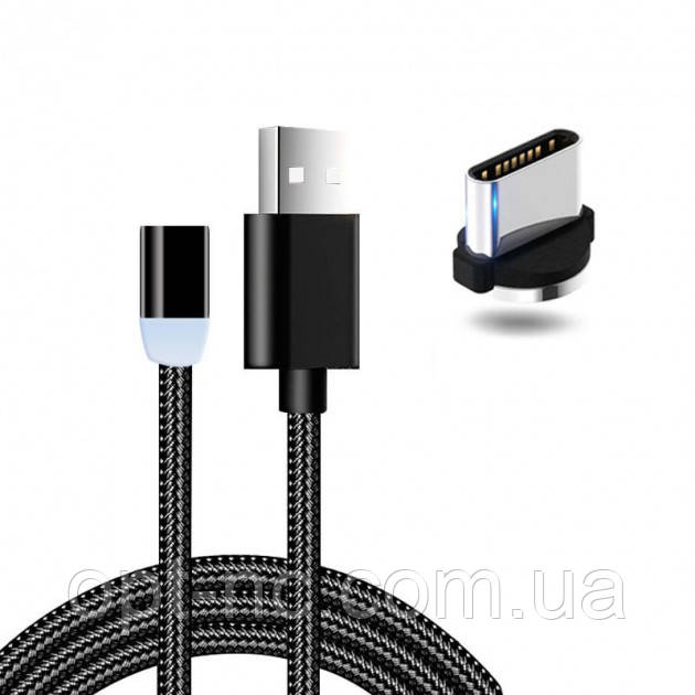 

Зарядный кабель Data Cable USB Type-C magneti Магнитный-Тканевый