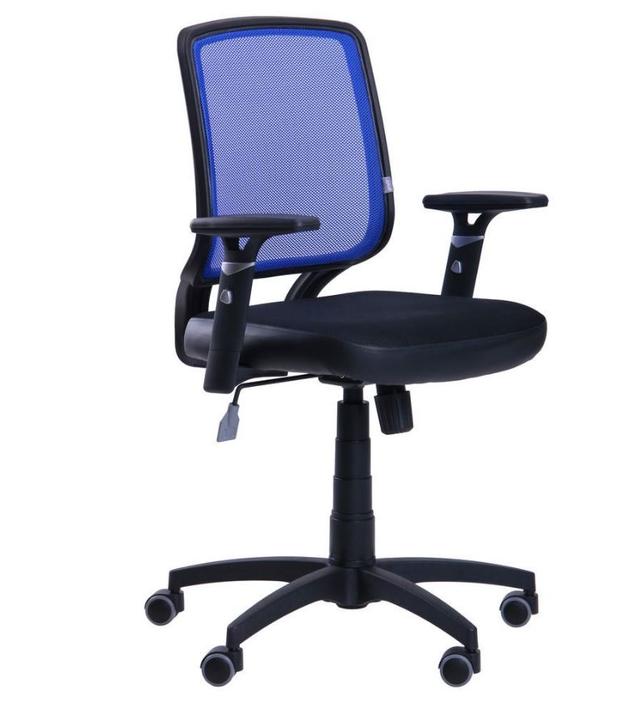 Кресло Онлайн сиденье Сетка черная спинка Сетка синяя