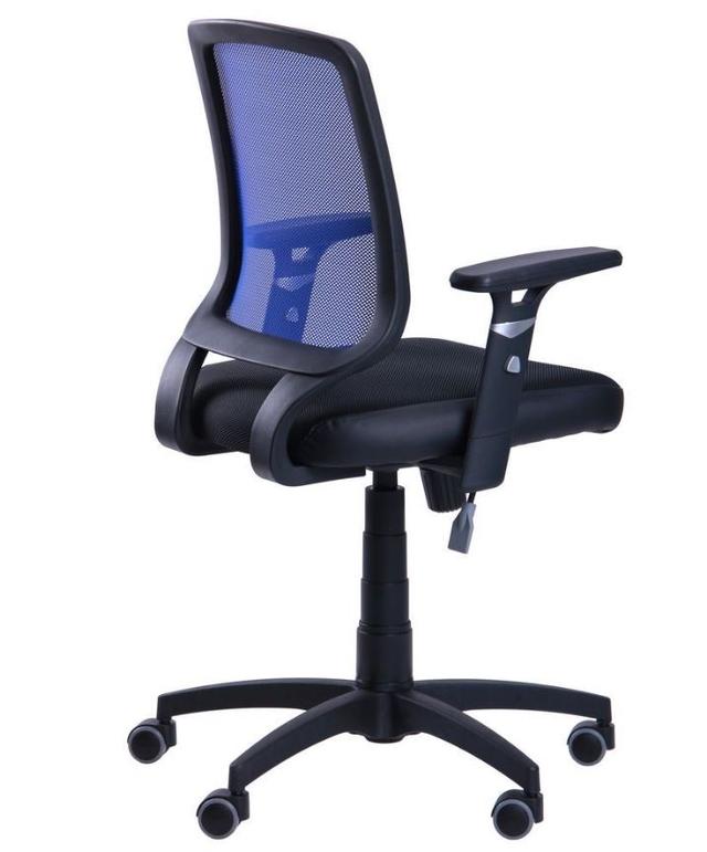 Кресло Онлайн сиденье Сетка черная спинка Сетка синяя (4)