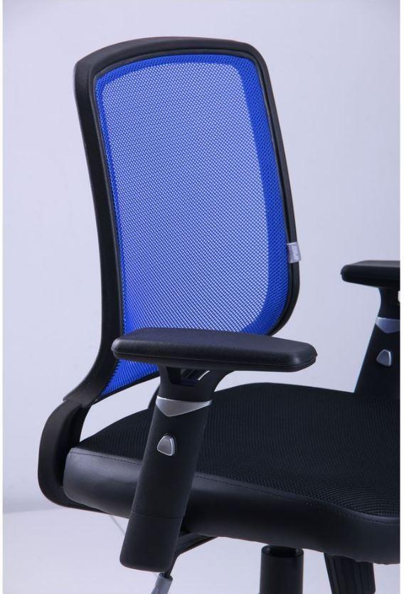 Кресло Онлайн сиденье Сетка черная спинка Сетка синяя (5)