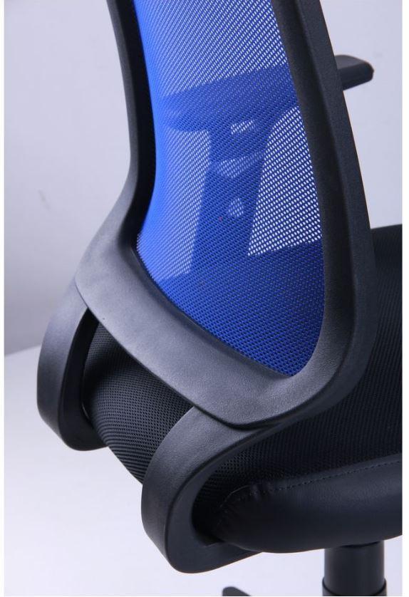 Кресло Онлайн сиденье Сетка черная спинка Сетка синяя (7)