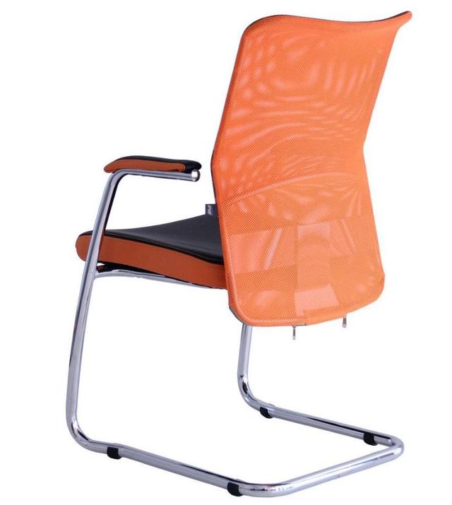 Кресло Аэро CF хром сиденье Сетка черная, Zeus 045 Orange спинка Сетка оранж-Skyline (5)