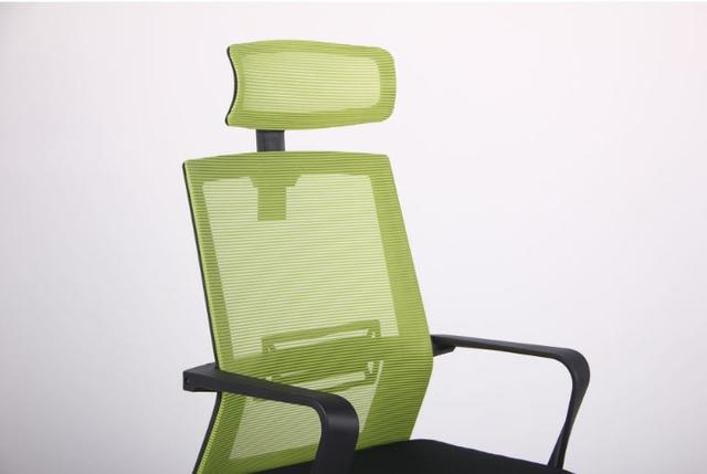 Кресло Neon HR сиденье Саванна Black 19 спинка Сетка салатовая (5)