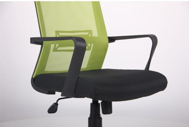 Кресло Neon HR сиденье Саванна Black 19 спинка Сетка салатовая (6)