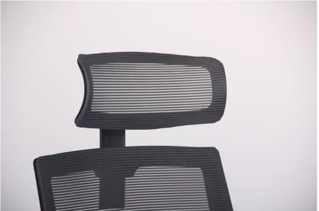 Кресло Neon HR сиденье Саванна Black 19 спинка Сетка серая (9)