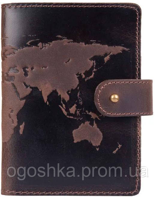 

Кожаное портмоне для паспорта HiArt PB-03S/1 Shabby Gavana Brown World Map (PB-03S/1-S19-1106-T001)