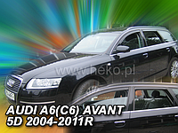 Дефлекторы окон (вставные!) ветровики Audi A6 5D 2004-2011 (C6) avant 4шт., HEKO, 10243