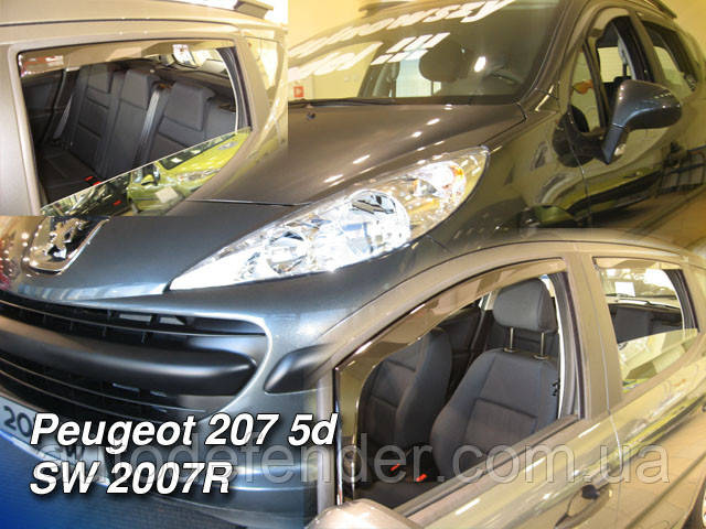 

Дефлекторы окон (вставные!) ветровики Peugeot 207 2007-2013 SW combi 4шт., HEKO, 26130