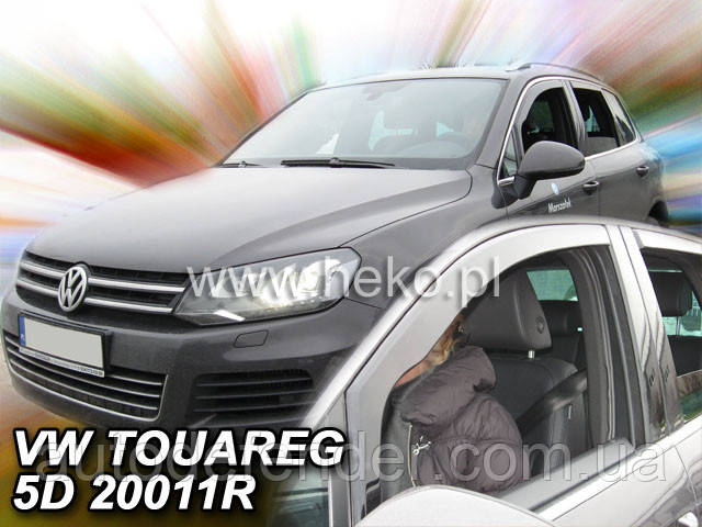 

Дефлекторы окон (вставные!) ветровики Volkswagen VW Touareg 2 2010-2018 4шт., HEKO, 31184