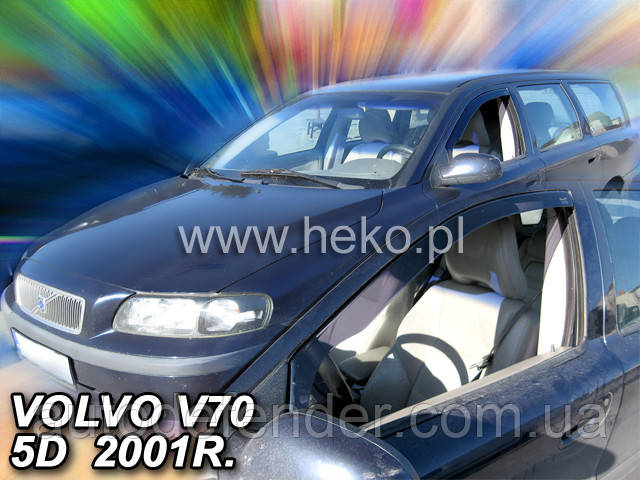

Дефлекторы окон (вставные!) ветровики Volvo XC70 2000-2007 4шт., HEKO, 31228