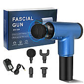 Мышечный массажер синий Fascial Gun KH-320 используется для уменьшения мышечной боли