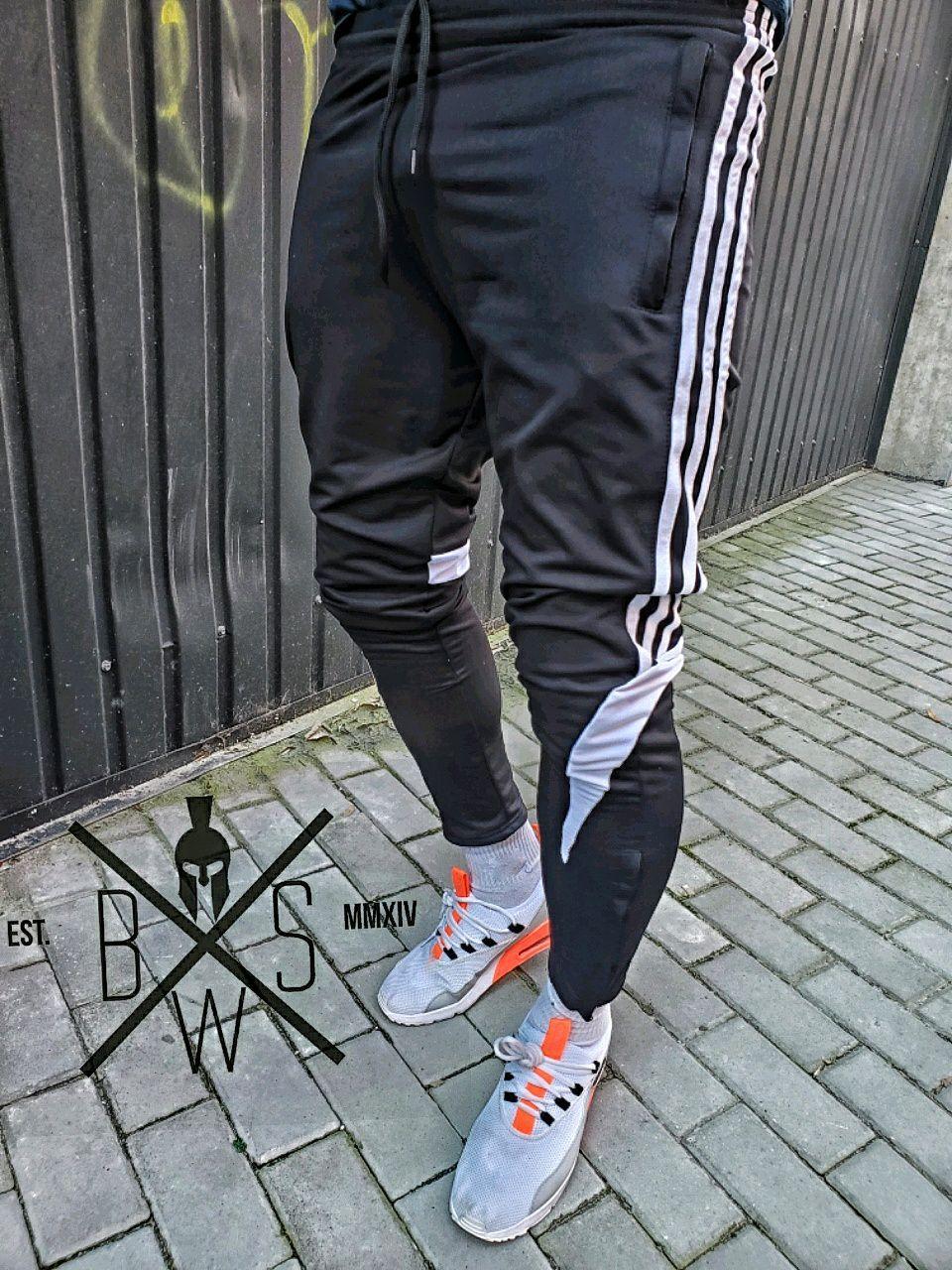 Спортивные штаны Adidas x black-white мужские с лампасами весенние / л: 549  грн. - Спортивные штаны Киев на BESPLATKA.ua 82035209