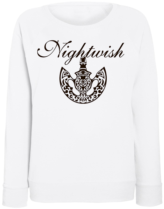 

Женский свитшот Nightwish - Logo + Axe (белый) L