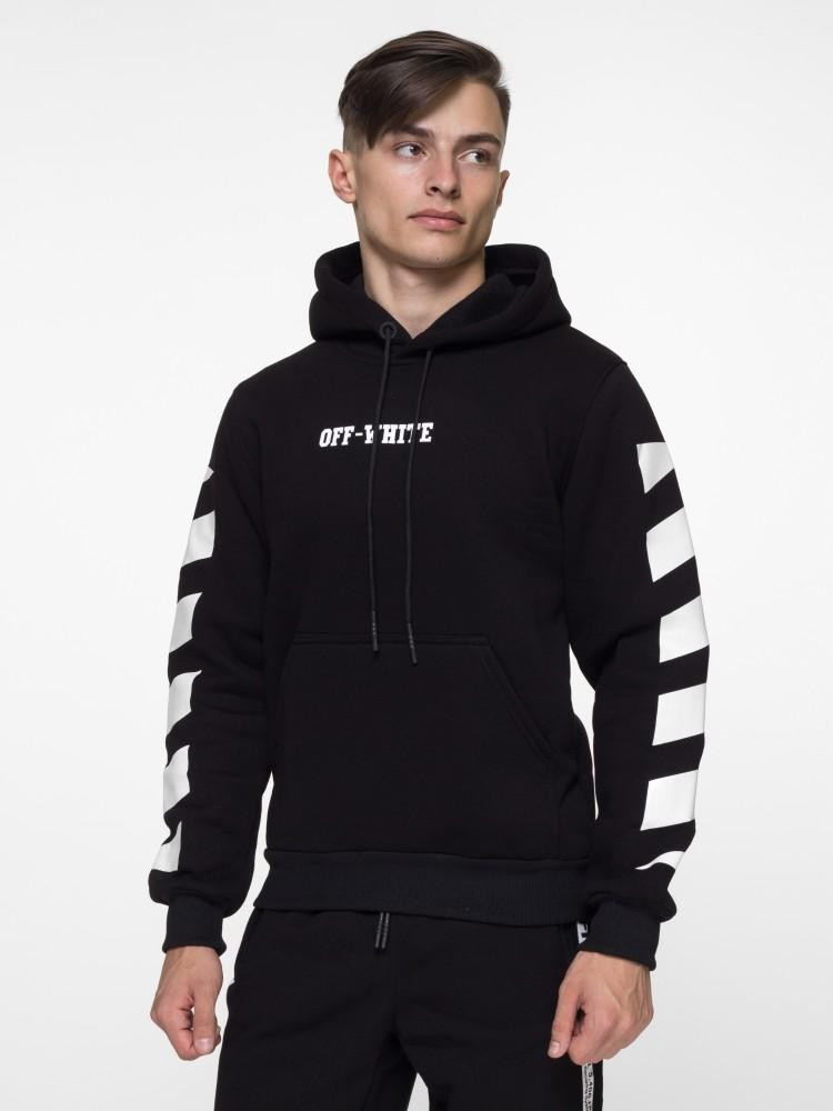 

Худи Off White - Stripe and Cross, Black/White