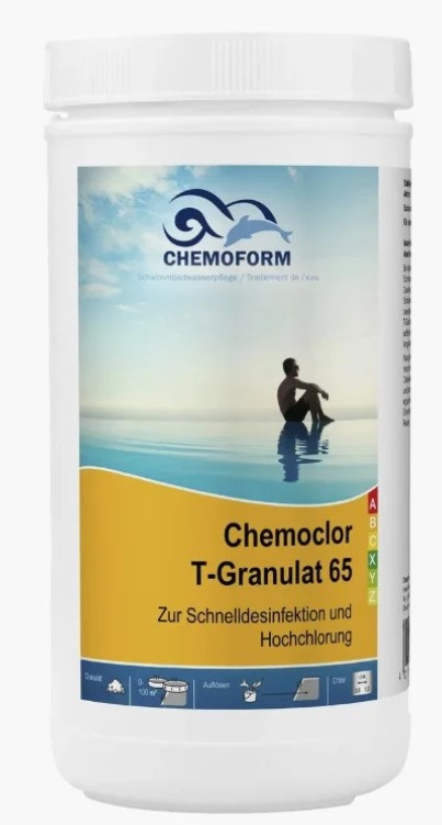 

Дезинфектор для помещений Chemoclor T-Granulat 65. Концентрат на 1000 литров для дезинфекции предприятий