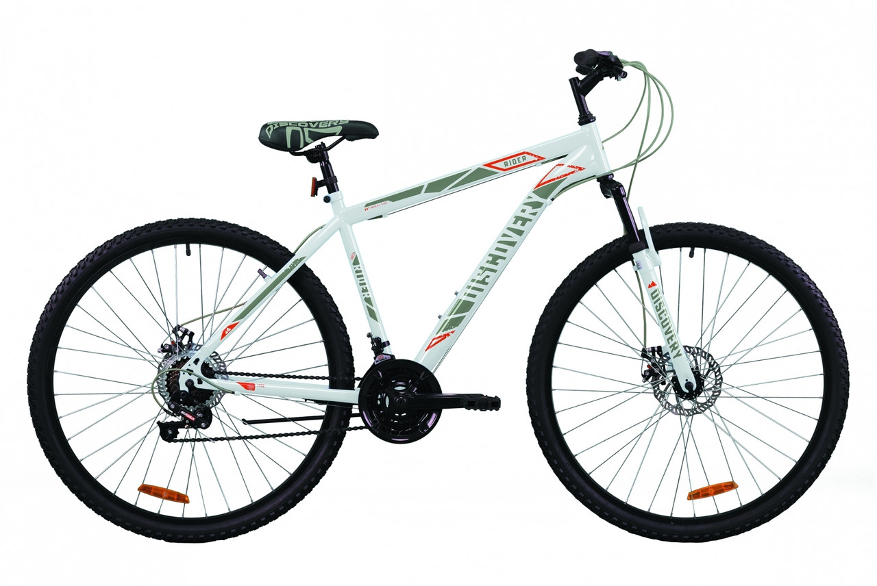 

Велосипед 29" Discovery RIDER DD 2020 (бело-красный с серым)