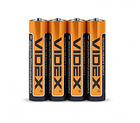 Батарейки солевые Videx AA (тип R6, пальчик, 4 штуки в упаковке)