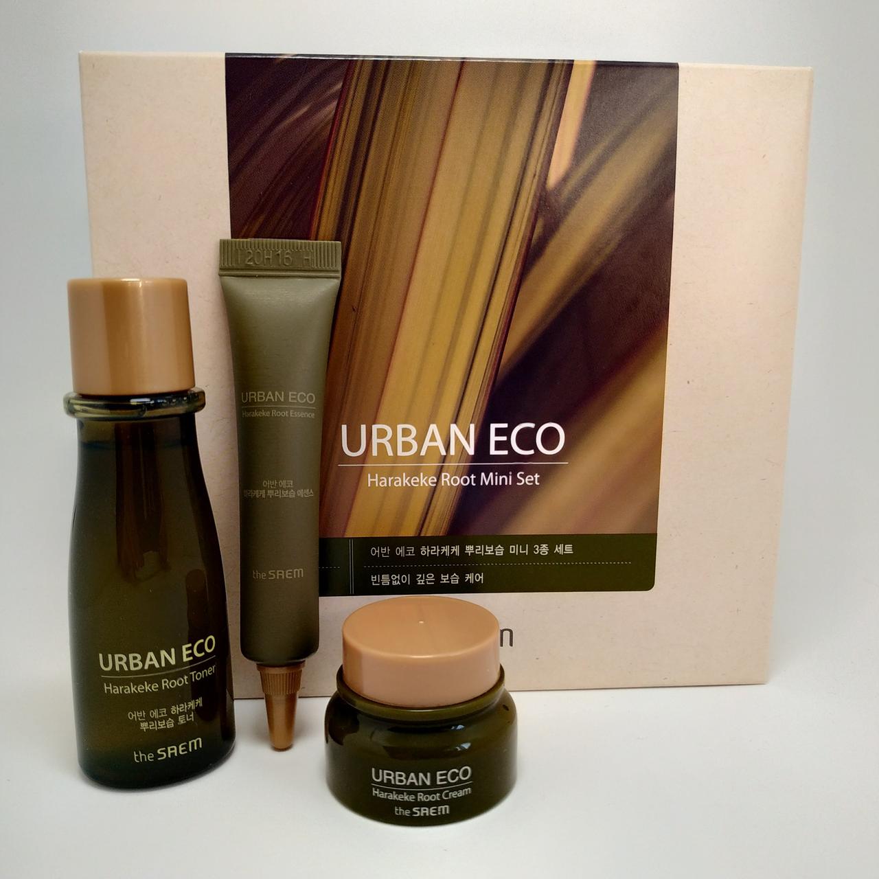 

THE SAEM URBAN ECO HARAKEKE ROOT MINI 3 SET Набор питательных миниатюр с экстрактом новозеландского льна, 3шт