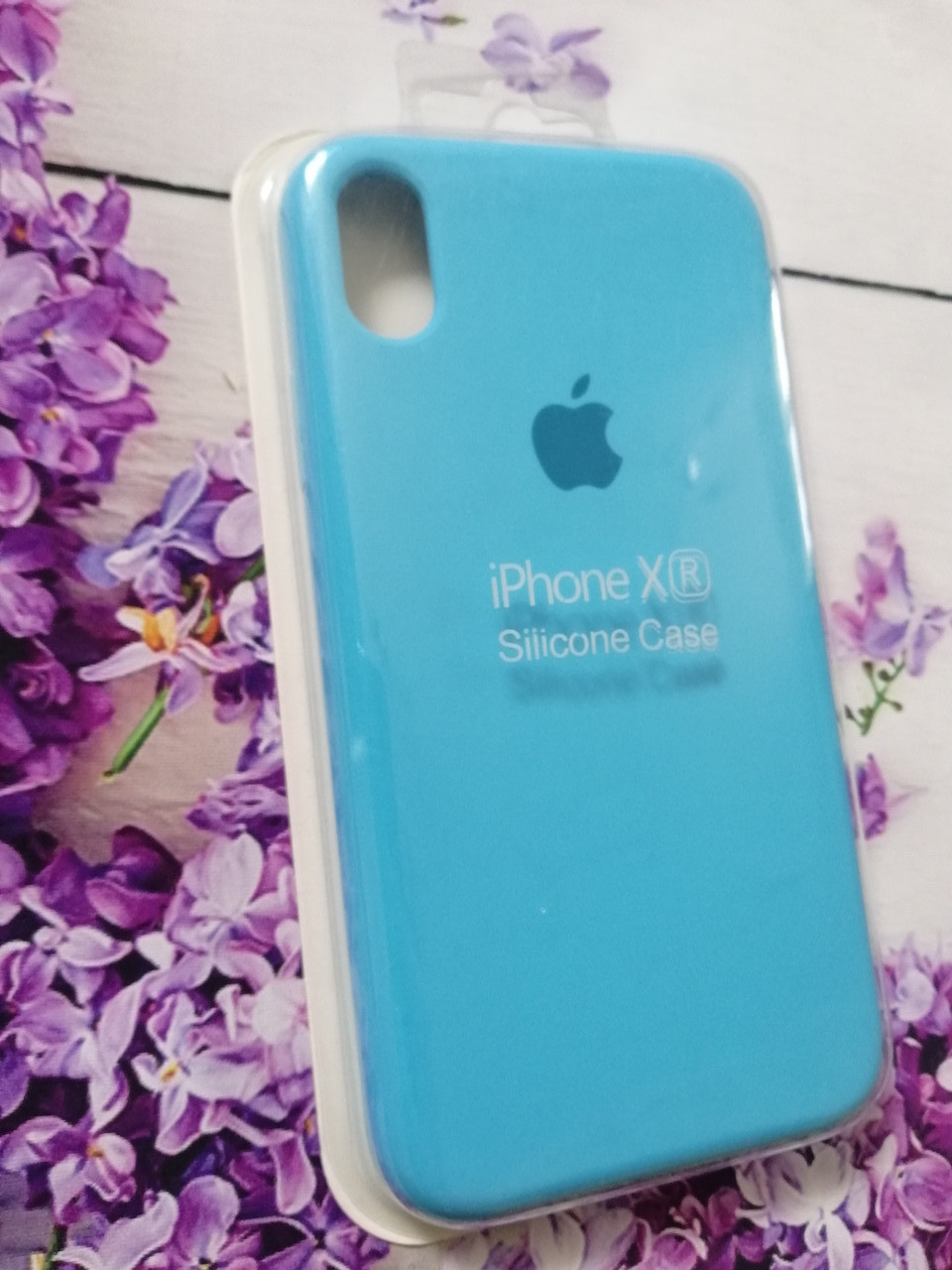 

Чехол для iPhone XR бампер Soft Touch голубой