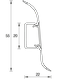 Плинтус Идеал "Комфорт "55мм махагон 346 ,пластиковый с кабель каналом,мягкими краями,, фото 4