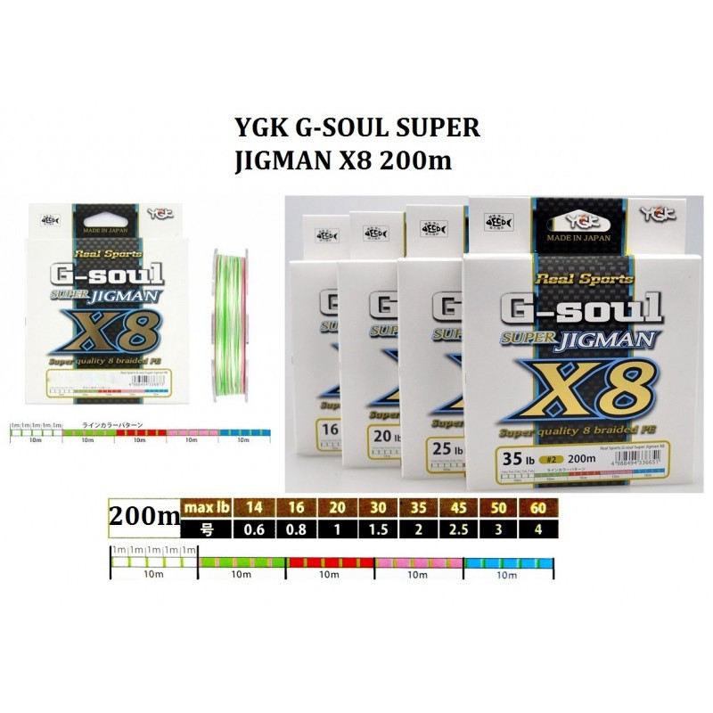 

Шнур YGK Super Jig Man X8 200m #0,8/16lb/7,26kg