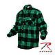 Рубашка  мужская  фланелевая Буффало Heavyweight Buffalo Plaid Flannel Shirt  цвет зелёная   Rotcho USA, фото 3