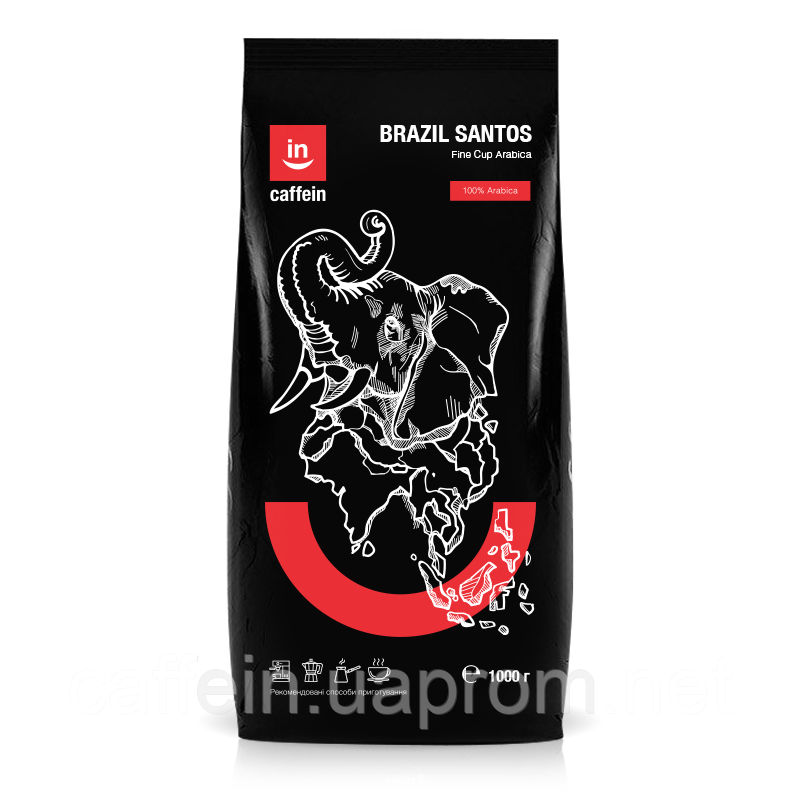 

Кофе Caffein Арабика BRAZIL SANTOS, 1кг