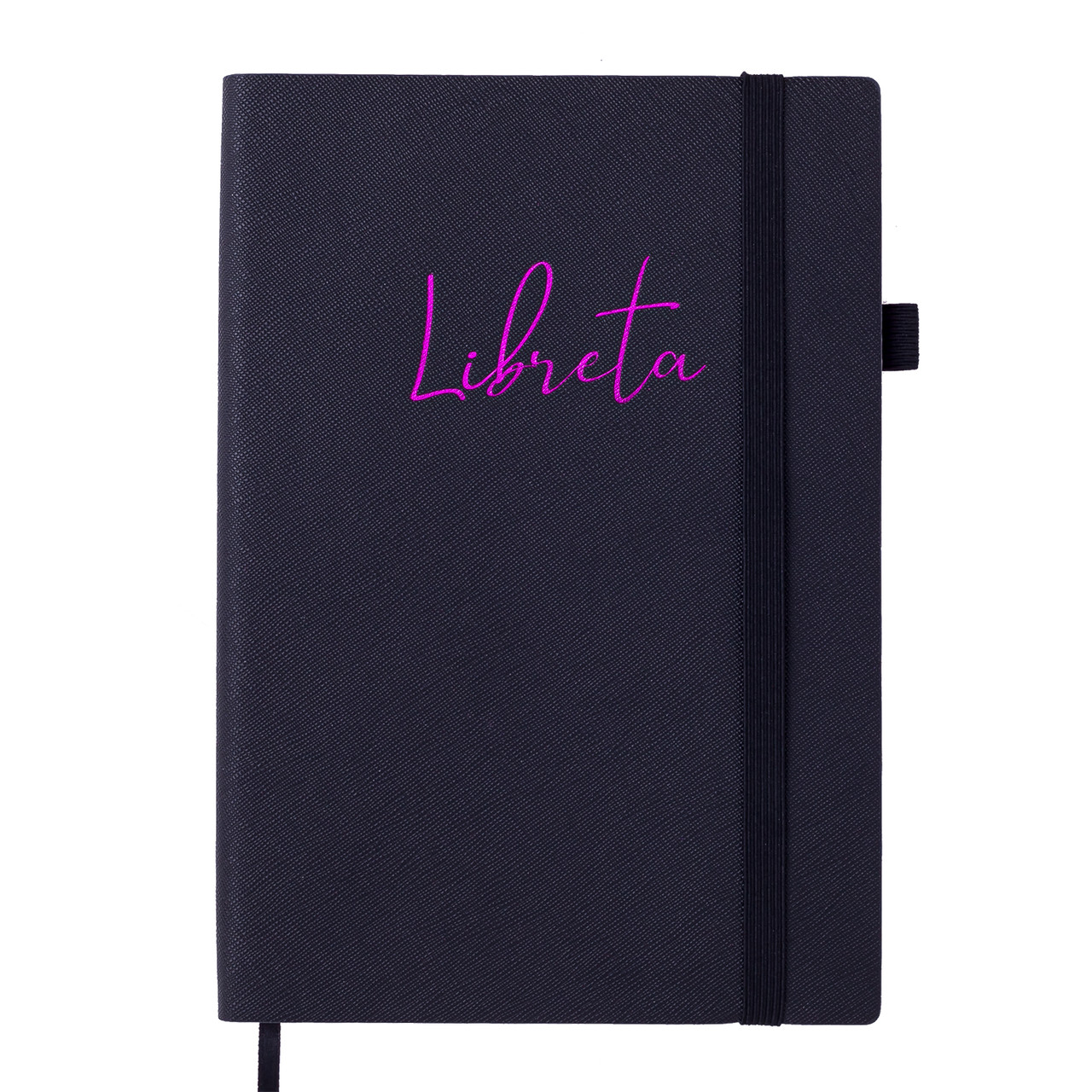 

Блокнот деловой LIBRETA, А5, 96 л., точка, черный, искусственная кожа, BUROMAX BM.295317-01