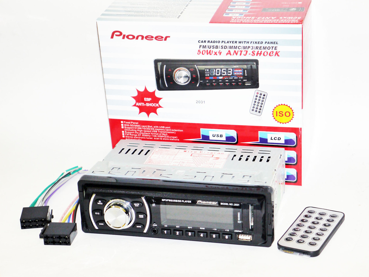 

Автомагнитола Pioneer 2031 - MP3+Usb+Sd+Fm+Aux+ пульт (4x50W) | LM320567