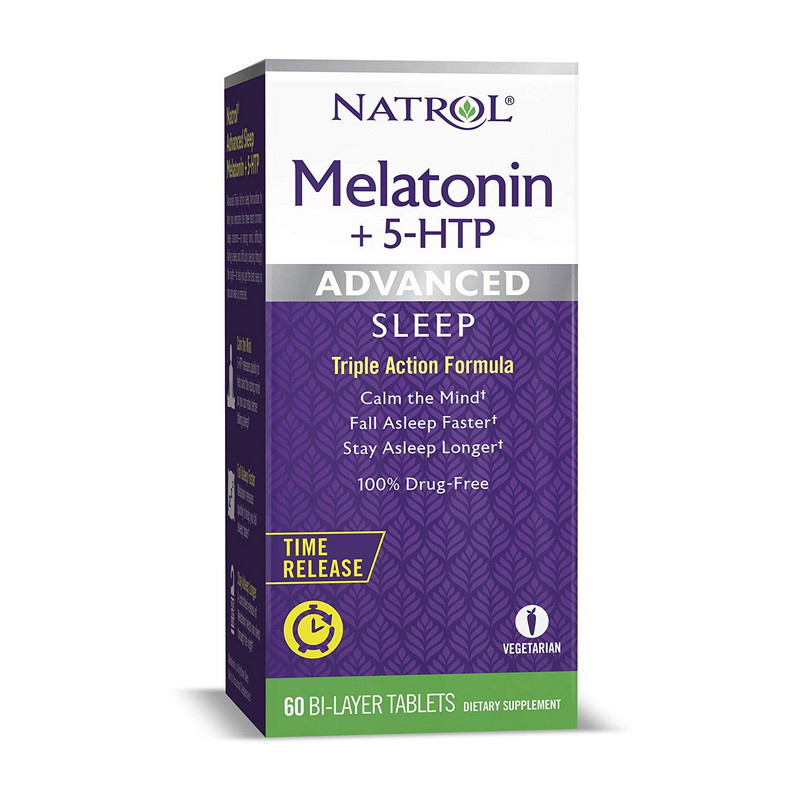 

Мелатонин + 5-гидрокситриптофан Natrol Melatonin + 5-htp 60 bi-layer tab