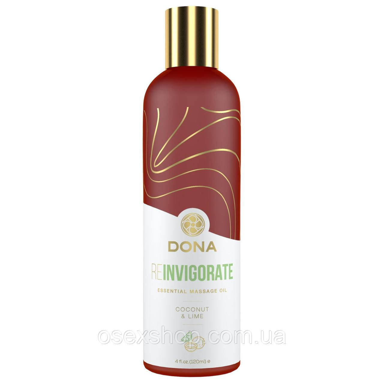 

Натуральное массажное масло DONA Reinvigorate - Coconut & Lime (120 мл) с эфирными маслами