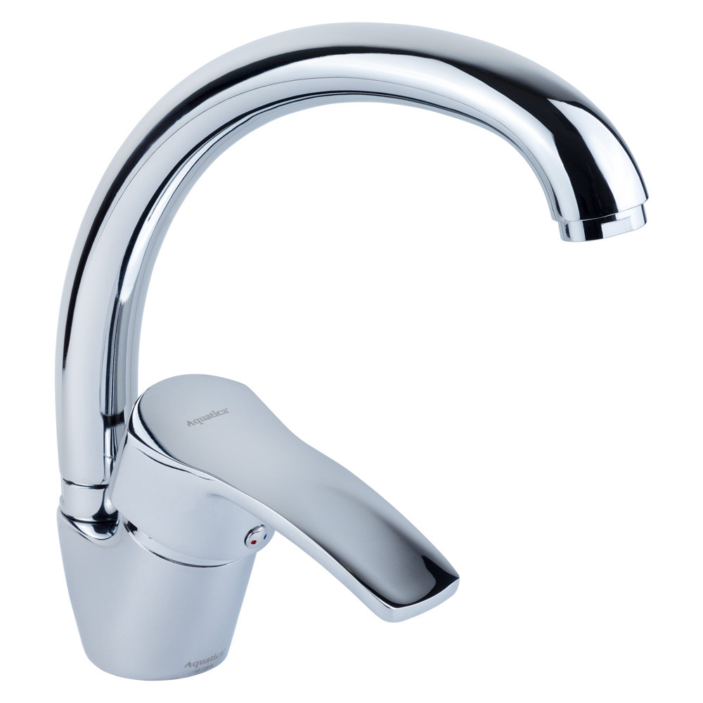 

Смеситель ML Ø40 для кухни гусак ухо на гайке AQUATICA (ML-4B141C)