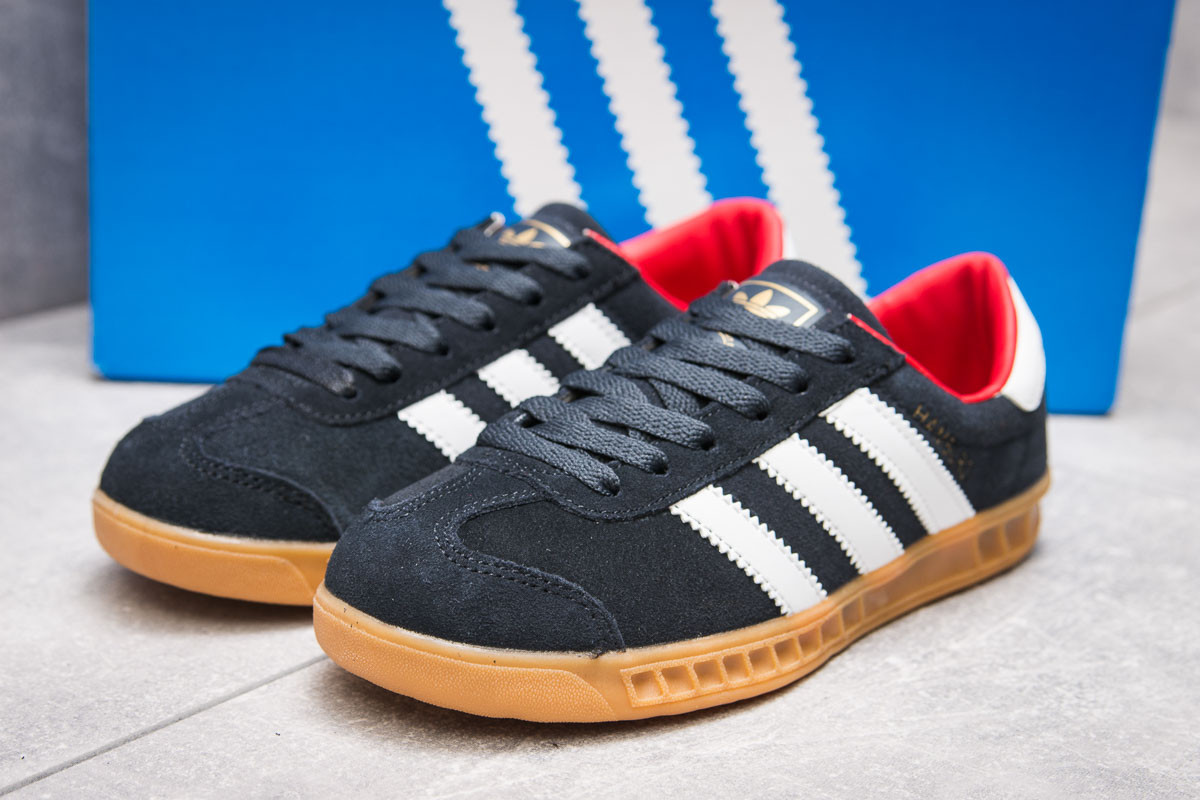 

Кроссовки женские 13852, Adidas Hamburg, темно-синие, < 37 > р. 37-23,2см.